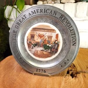 The Great American Revolution Declaration of Independence Pewter Plate